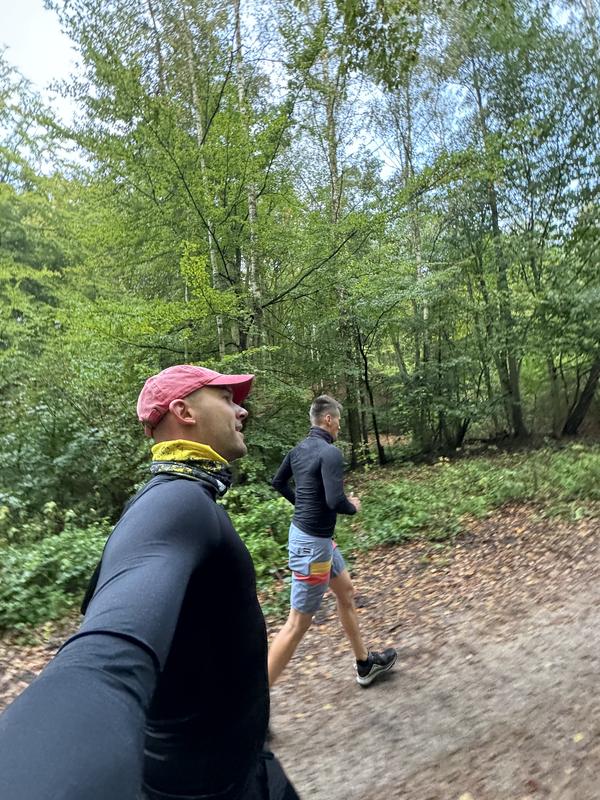 Running through the forest
