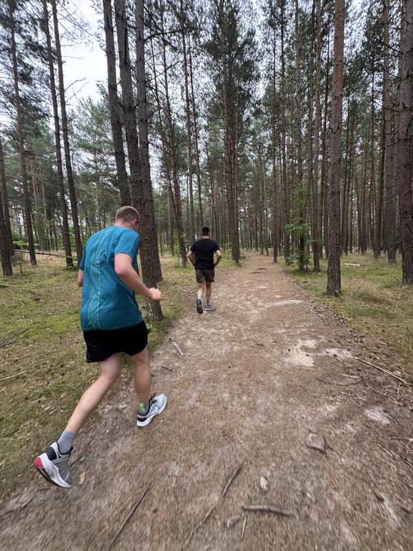 Trail running together